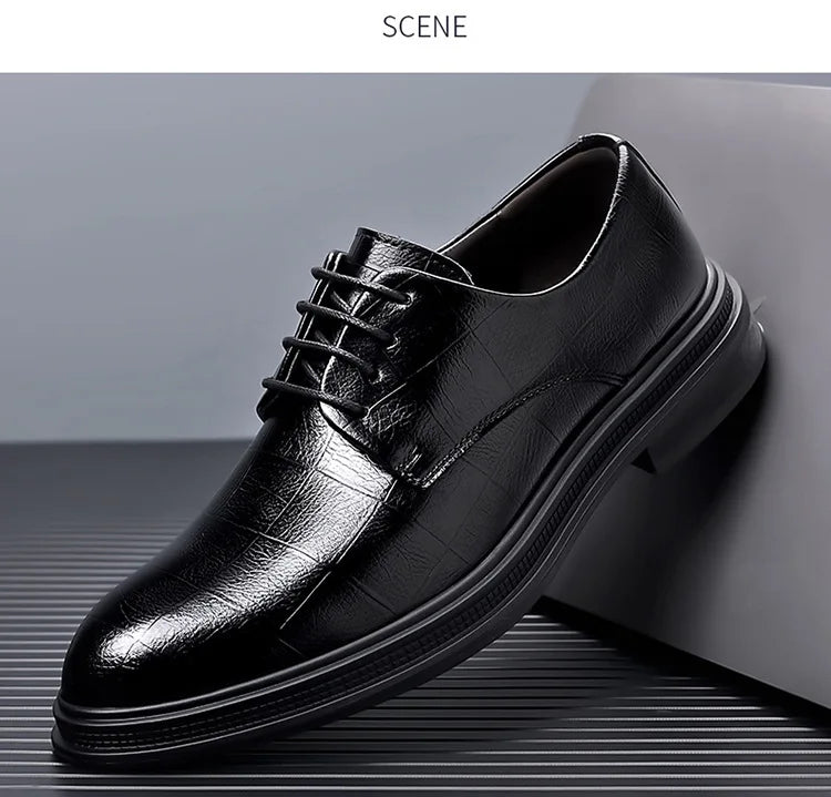 Lossac Business, Aumenta Altura 5 cm Sapato Social em Couro Preto