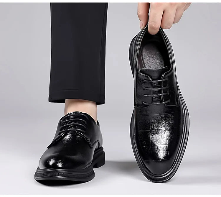 Lossac Business, Aumenta Altura 5 cm Sapato Social em Couro Preto