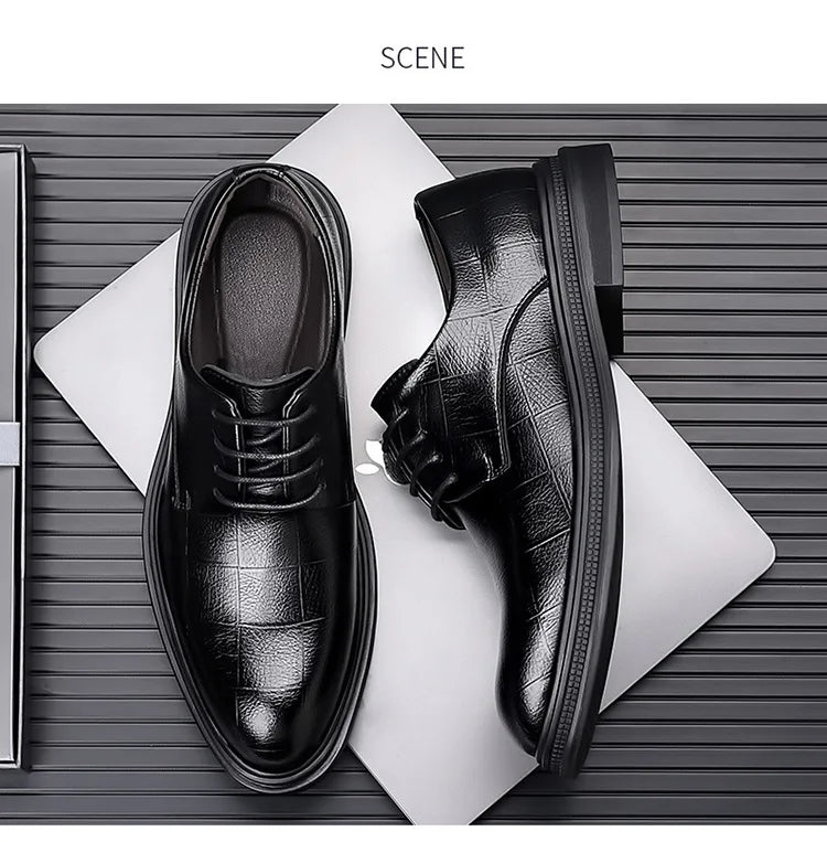 Lossac Business, Aumenta Altura 5 cm Sapato Social em Couro Preto