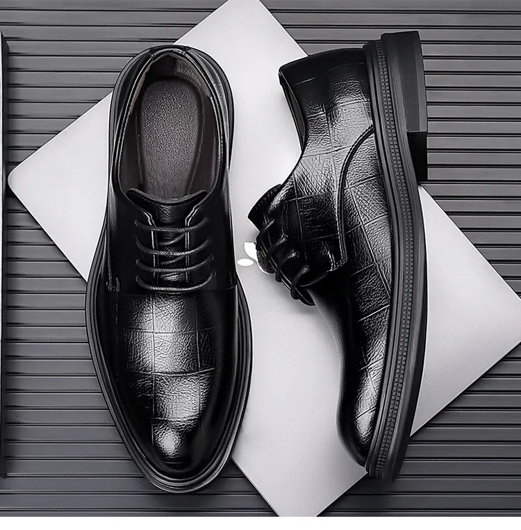 Lossac Business, Aumenta Altura 5 cm Sapato Social em Couro Preto