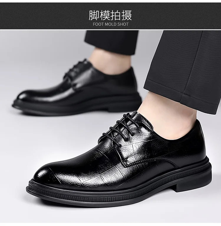 Lossac Business, Aumenta Altura 5 cm Sapato Social em Couro Preto