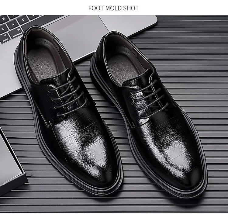 Lossac Business, Aumenta Altura 5 cm Sapato Social em Couro Preto