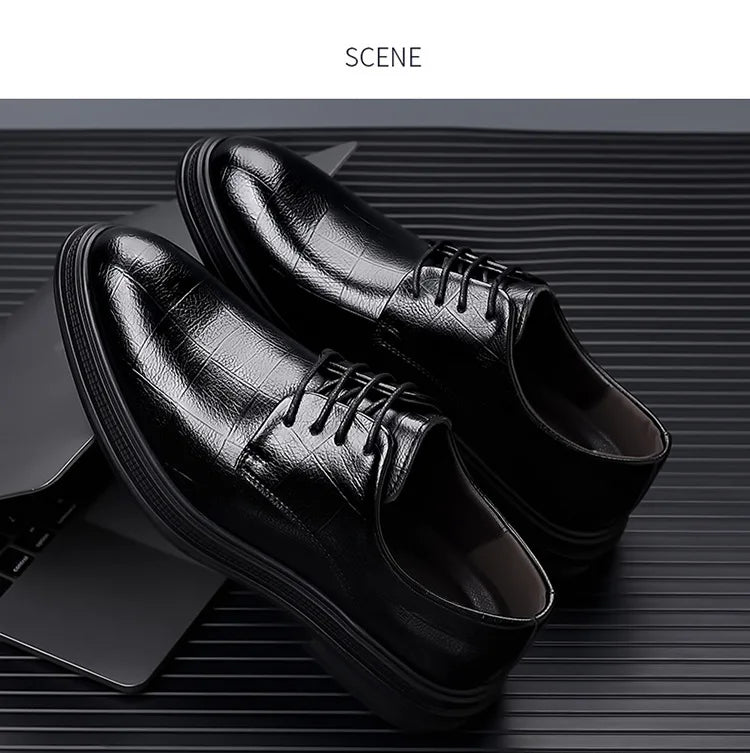 Lossac Business, Aumenta Altura 5 cm Sapato Social em Couro Preto