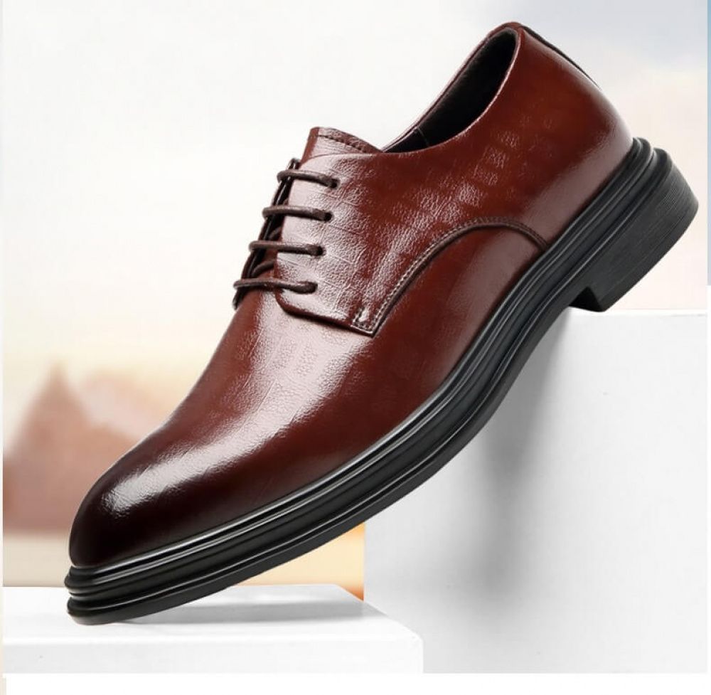 Lossac Business, Aumenta Altura 3 cm Sapato Social em Couro Marrom